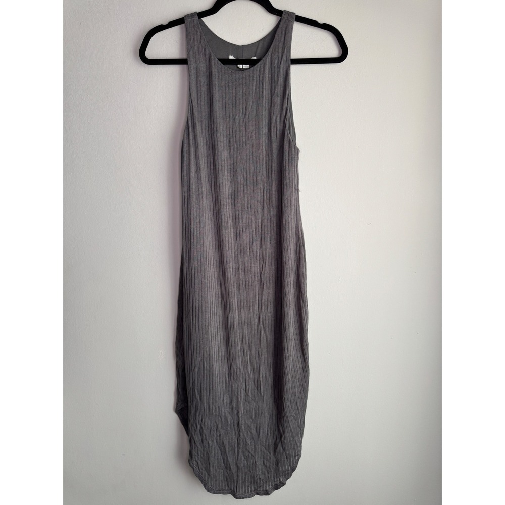 Bella Luxx Sheer Rib Tank Dress Storm Grey Size L